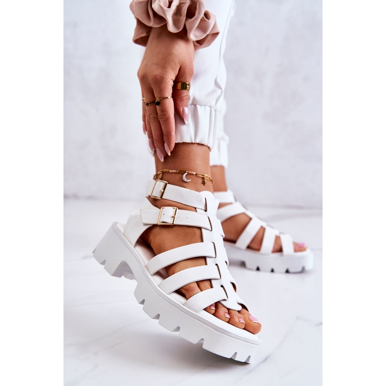 PS1 Sandalias Piel Tiras Blanco Minorite 1