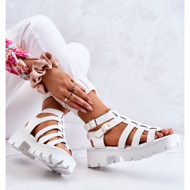 PS1 Sandalias Piel Tiras Blanco Minorite 6