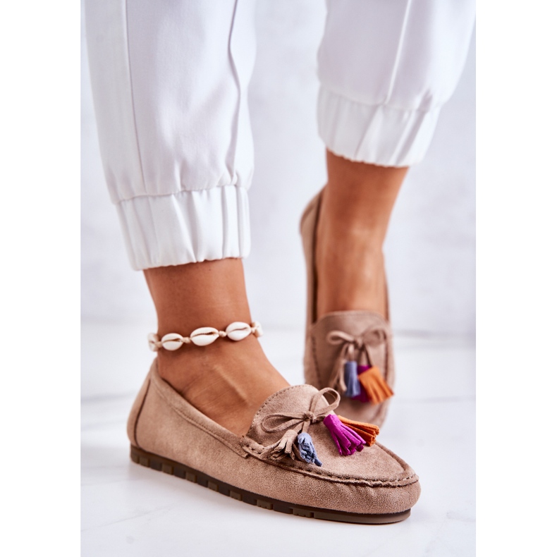 PS1 Mocasines Mujer Ante Beige Oscuro Wilessa 2
