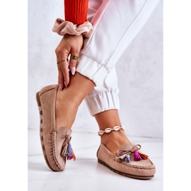 PS1 Mocasines Mujer Ante Beige Oscuro Wilessa 3