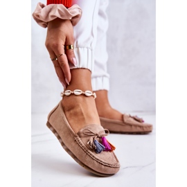 PS1 Mocasines Mujer Ante Beige Oscuro Wilessa 1