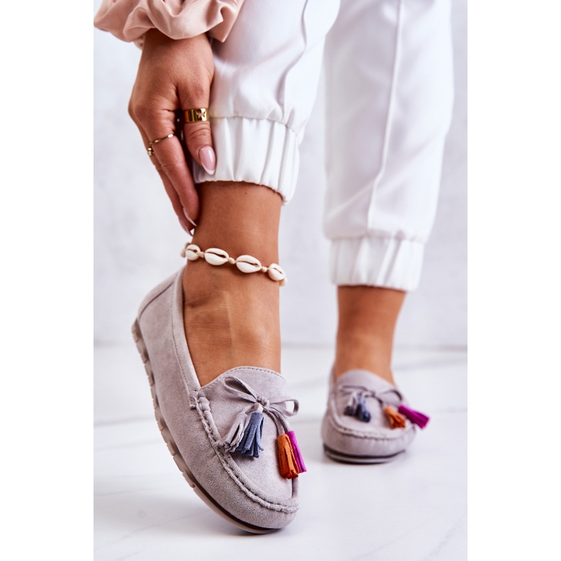 PS1 Mocasines de mujer Wilessa ante gris 1