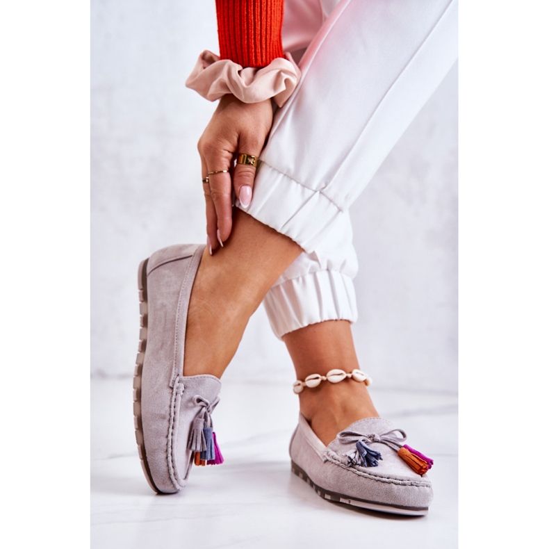 PS1 Mocasines de mujer Wilessa ante gris 2