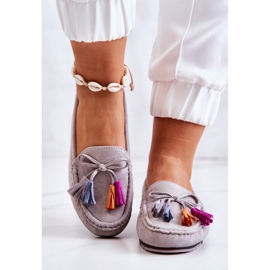 PS1 Mocasines de mujer Wilessa ante gris 4