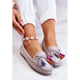 PS1 Mocasines de mujer Wilessa ante gris 5