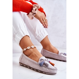PS1 Mocasines de mujer Wilessa ante gris 7