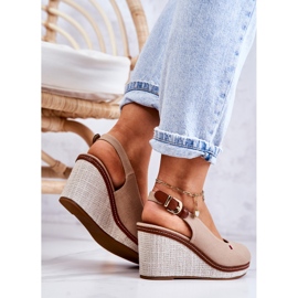 PS1 Sandalias Mujer Cómodas Con Hebilla Thallas Beige Oscuro 7