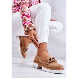 PS1 Mocasines De Ante Con Adorno Talisa Beige Oscuro 5