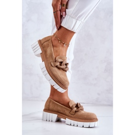PS1 Mocasines De Ante Con Adorno Talisa Beige Oscuro 4