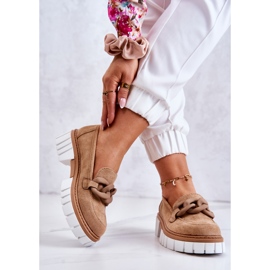 PS1 Mocasines De Ante Con Adorno Talisa Beige Oscuro 2