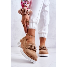 PS1 Mocasines De Ante Con Adorno Talisa Beige Oscuro 1