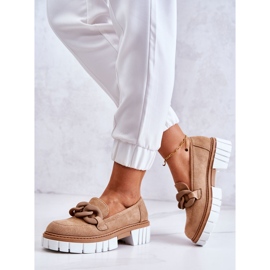 PS1 Mocasines De Ante Con Adorno Talisa Beige Oscuro 8