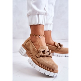 PS1 Mocasines De Ante Con Adorno Talisa Beige Oscuro 3
