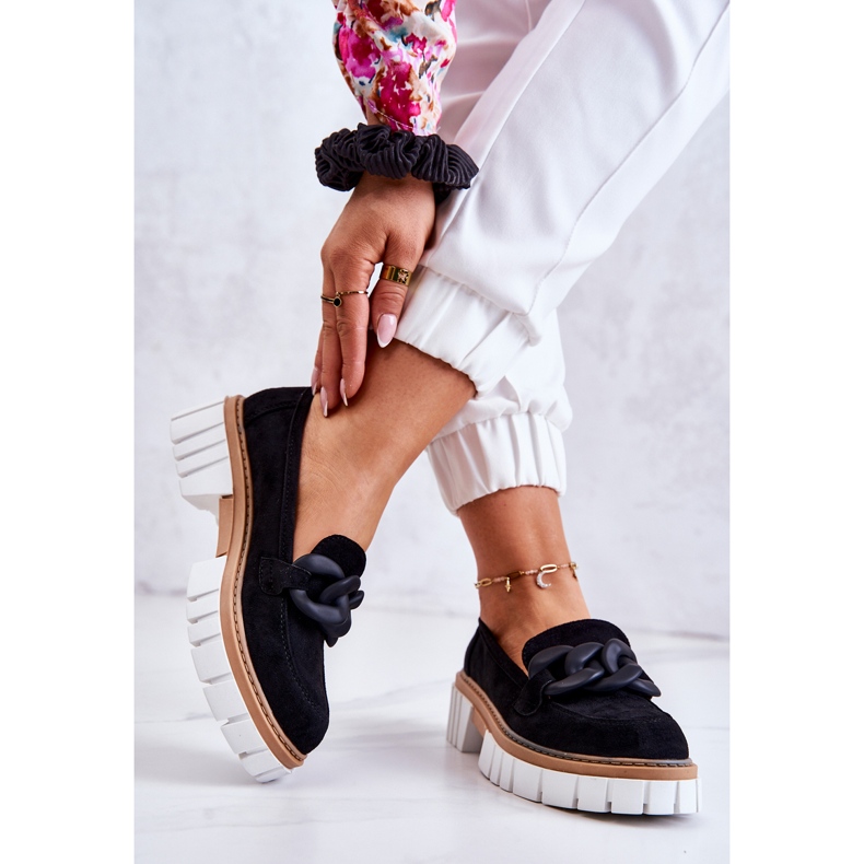 PS1 Mocasines De Ante Con Adorno Talisa Negro 2