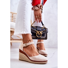 PS1 Alpargatas De Mujer Con Cuña Beige Tamarill 2