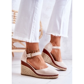 PS1 Alpargatas De Mujer Con Cuña Beige Tamarill 3