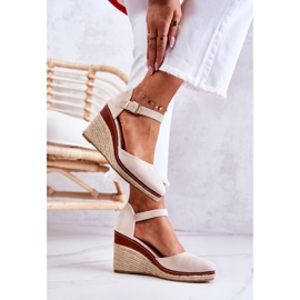 PS1 Alpargatas De Mujer Con Cuña Beige Tamarill 4