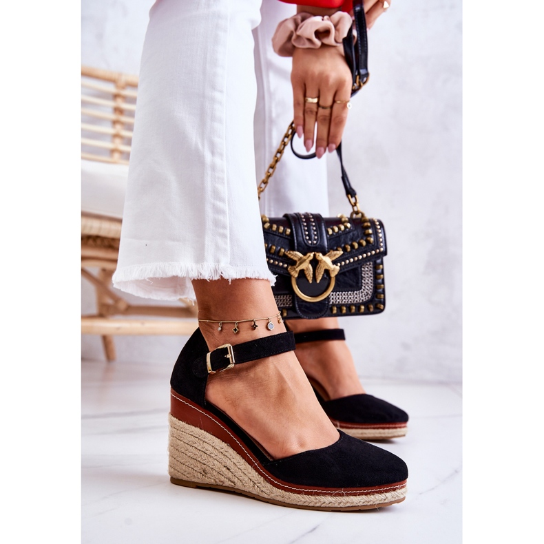 PS1 Alpargatas De Mujer Con Cuña Negras Tamarill negro 2