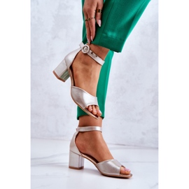 Sandalias Piel Tacón Alto Vinceza 22-20100 Dorado 3