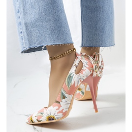 Stilettos rosas con estampado floral Jalisa blanco rosado multicolor 2