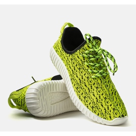 Deportivas Bekking de hombre verde neón negro 2