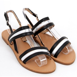Sandalias mujer Joyce Negras negro plata 1