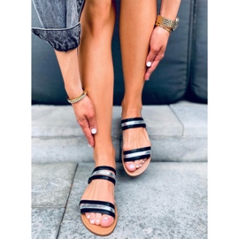 Sandalias mujer Joyce Negras negro plata 4