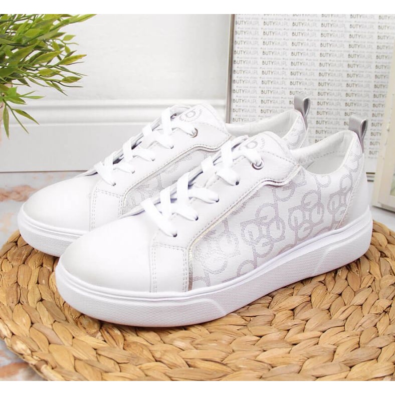 Zapatillas blancas Bugatti W JJ253151 beige blanco dorado 2