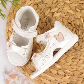 Sandalias blancas con velcro En el Club Americano blanco 4