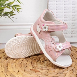 Sandalias velcro rosa vivo En el American Club rosado 3