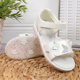 Sandalias blancas con velcro En el Club Americano blanco 3