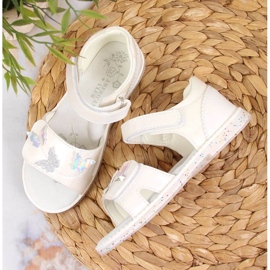 Sandalias blancas con velcro En el Club Americano blanco 4