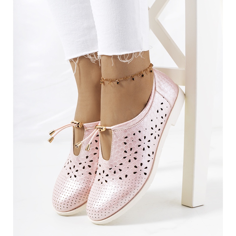Zapato calado rosa encina 2