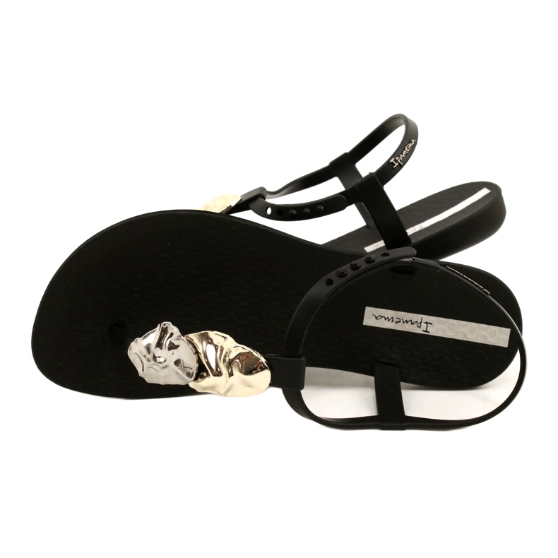 Chanclas con Decoración Ipanema 83182 negro 23526 plata dorado 5