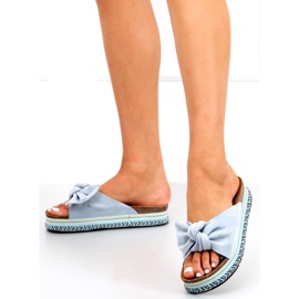 Chanclas con suela Lane Blue adornada azul 3