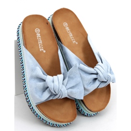 Chanclas con suela Lane Blue adornada azul 4