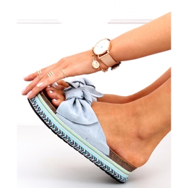 Chanclas con suela Lane Blue adornada azul 1