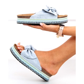 Chanclas con suela Lane Blue adornada azul 5