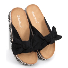 Chanclas con suela Lane Black decorada negro 4