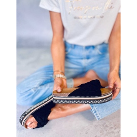 Chanclas con suela Lane Black decorada negro 5