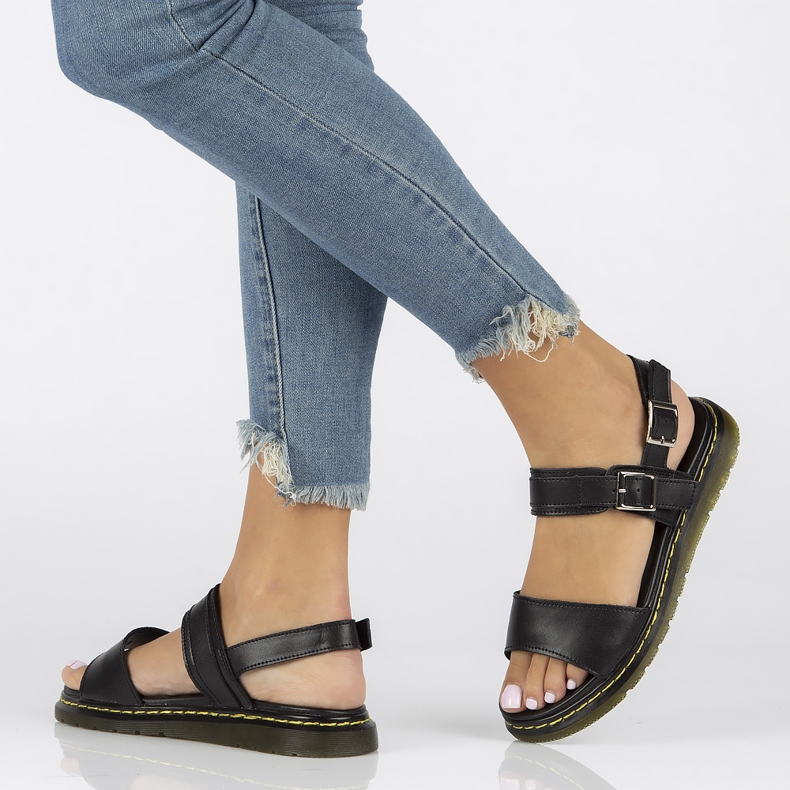 Sandalias de piel Filippo DS2040/22 Bk negro 1