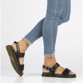 Sandalias de piel Filippo DS2040/22 Bk negro 3