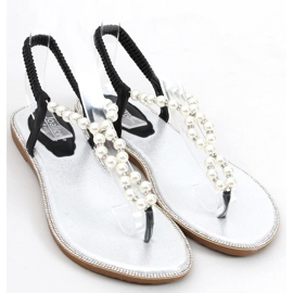 Chanclas con perlas Ofelia Negro 4