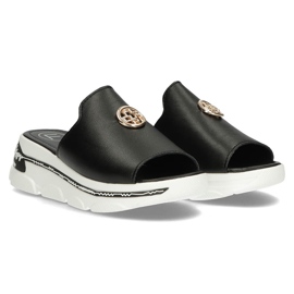 Zapatillas de piel Filippo DK3872/22 Bk negro 4
