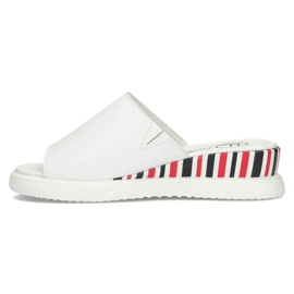 Zapatillas de cuero Filippo DK3615 / 22 Wh blanco 1