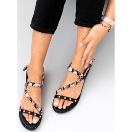 Sandalias mujer Abelia Negras negro multicolor 3