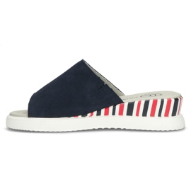 Babuchas de piel Filippo DK3615/22 Nv azul marino 2