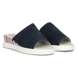 Babuchas de piel Filippo DK3615/22 Nv azul marino 4