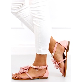 Sandalias con perlas Debby Pink rosado 1