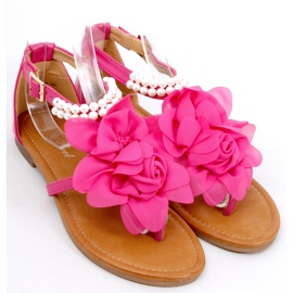 Sandalias con perlas Debby Fushia rosado 5